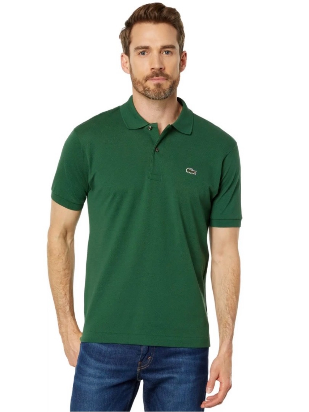 Lacoste Men's Forest Green Short-Sleeve Polo